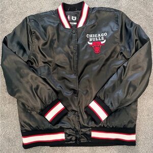 Chicago Bulls Black Satin Jacket